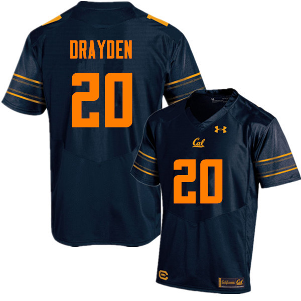 Men #20 Josh Drayden Cal Bears (California Golden Bears College) Football Jerseys Sale-Navy